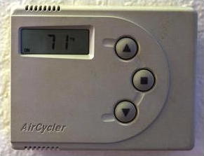 Electronic room thermostat thermometer