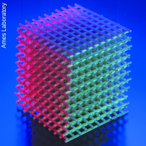 Photonic band-gap crystal produced at Ames Laboratory, DOE.