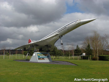 A model of Concorde at Brooklands. Photo by Alan Hunt.