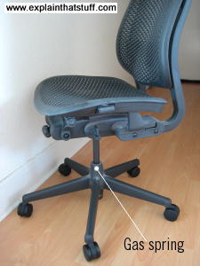 Office chair with gas spring lift