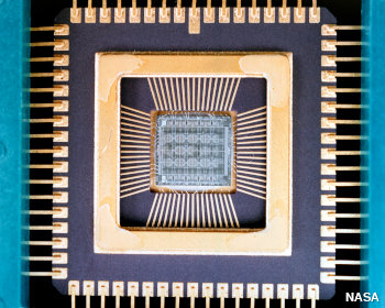 integrated circuit chip top view