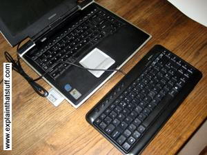 using external keyboard with laptop