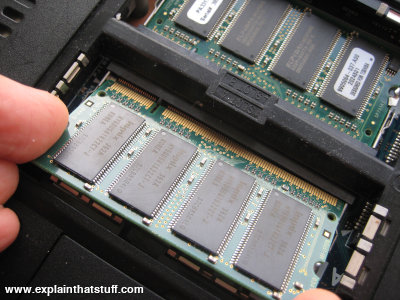 Replacing a memory card in a typical laptop