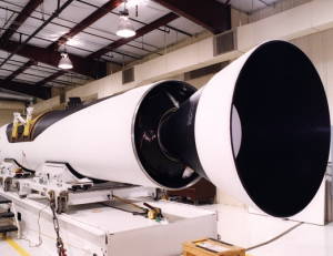 Ramjet rocket engine showing fan and bypass.