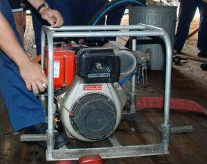 A rotary pump used in firefighting.