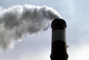 Photo of air pollution from a smokestack